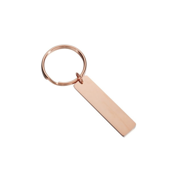 Billuyoard Llavero en blanco Decoración polaca Llavero Moda Ropa Bolso Cintura Colgante Llavero Grabado Regalos Llaves decorativas Artesanía Oro rosa Billuyoard HA073892-03