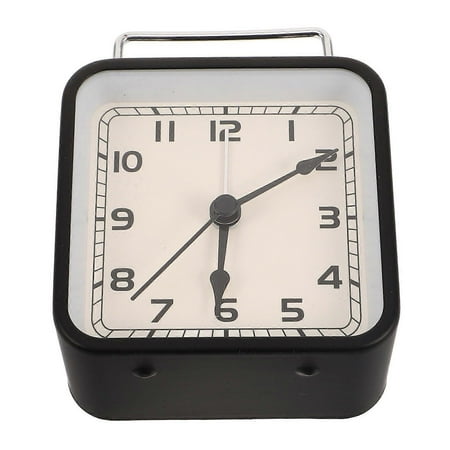 Small Table Clock Square Metal Alarm Clock Silent Operation For Bedroom .00X8.50X4.00CM Lighted Display 1Pack