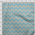 thumbnail image 4 of oneOone Silk Tabby Teal Green Fabric Bear With Docklands Dress Material Fabric Print Fabric By The Yard 42 Inch Wide, 4 of 4