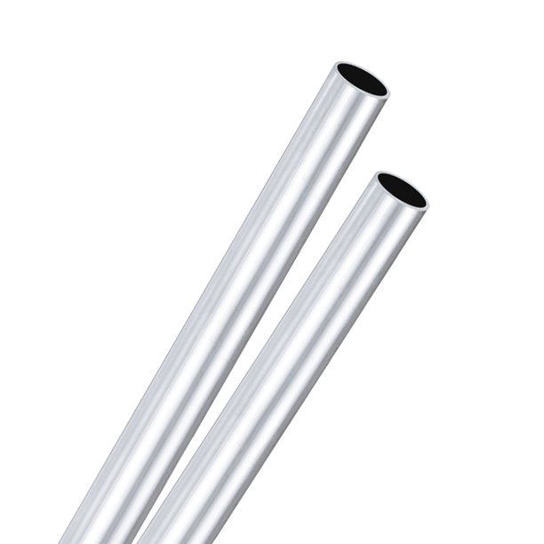 Tubo redondo de aluminio 6063 de 2 piezas, 12mmx14mm (IDxOD) longitud de 300mm