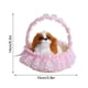thumbnail image 3 of Muñeco De Peluche Juguete de perro simulado con cesta de flores, ideal como regalo de cumpleaños para niños (rosa, 1 unidad). JASKFLY, 3 of 4