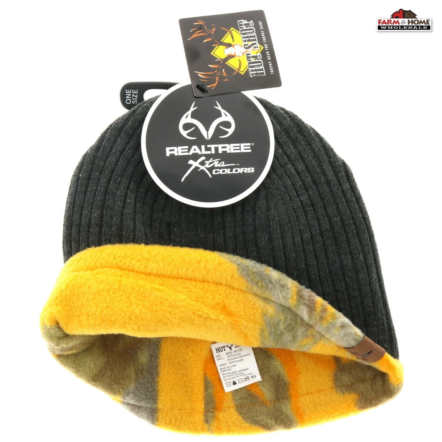 orange camo beanie