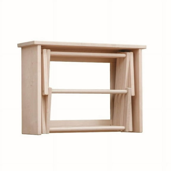 Large Wall Clothes Drying Rack ~ Heavy Duty Solid Maple Hardwood, Folding, Collapses to 25" x 20" x 8", Hand Built in USA, Unfinished, by Pennsylvania Woodworks