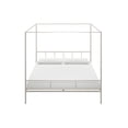 thumbnail image 1 of Novogratz Marion Metal Canopy Platform Bed Frame, Queen, Off White, 1 of 8
