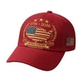 thumbnail image 3 of Trgacdwlo 250 Year American Anniversary Cap Unisex Embroidered Adjustable Patriotic Hats American Flag Distressed Retro Baseball Caps Red, 3 of 7