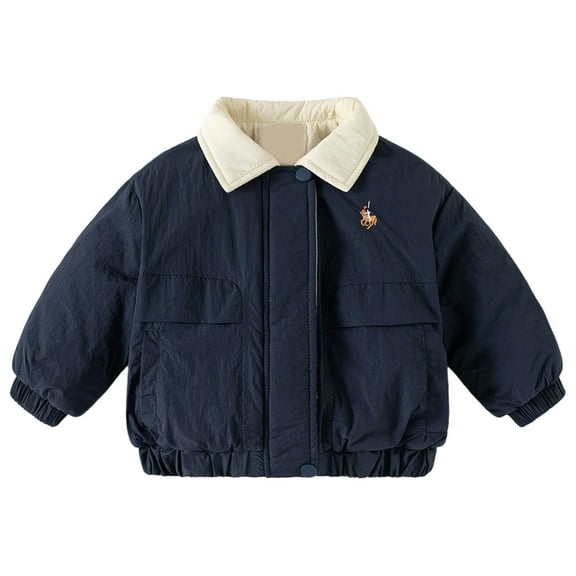 Little Boys Lightweight Quilted Padded Jacket With Color Kids Winter Warm Outerwear Coats