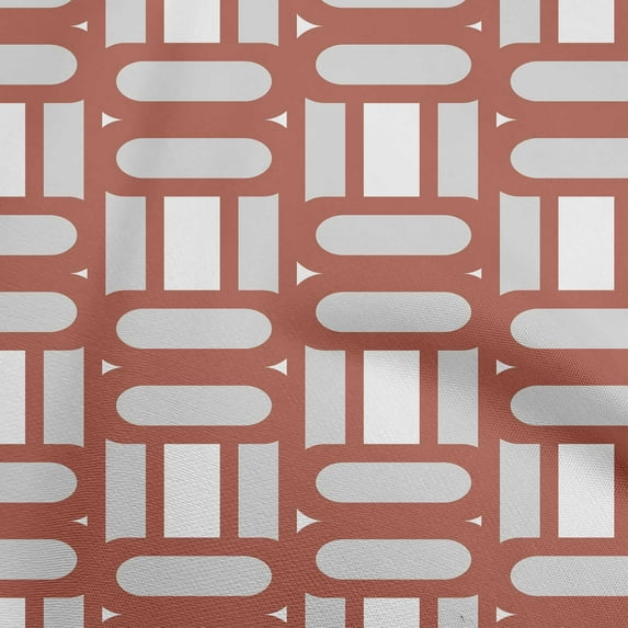 oneOone Cotton Cambric Orange Fabric Geometric Diy Clothing Quilting Fabric Print Fabric By Yard 56 Inch Wide