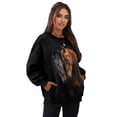 thumbnail image 3 of Yuyamidu Oversized Novelty Sweatshirts for Womens Horse Women's Fashion Hoodie Sweatshirts Loose Crewneck Pullover with Pockets Casual Sport Tops Long Sleeve Tees Soft Comfort Clothing XL, 3 of 7