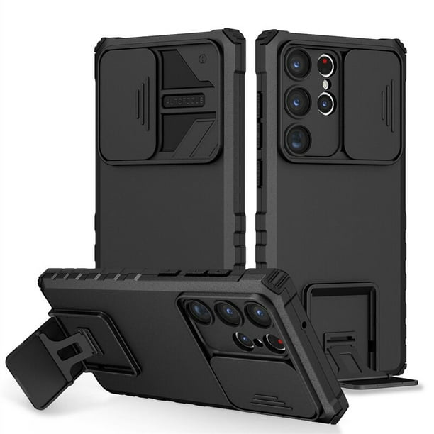 Funda deslizante para teléfono Samsung Galaxy S23 Ultra 5G, Carcasa protectora para cámara, armadura con soporte, carcasa trasera para Samsung S23 + Plus S 23 Ultra Fivean unisex