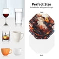 thumbnail image 6 of Disketp Colorful Abstract Eagle Funny Coasters,4 Pcs Leather Coasters with Holder, Perfect Housewarming Hostess Gifts,Protect Furniture from Water Marks Scratch and Damage-Octagon, 6 of 6
