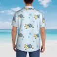 thumbnail image 6 of Balery Cartoon Turtle Print Men's Hawaiian Shirts Short Sleeve Beach Shirt Relaxed Fit Vacation Button Down Shirts-Large, 6 of 9