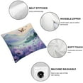 thumbnail image 4 of Acheng Lilac Throw Pillow Covers Scenic Cottagecore Landscape Floral Mountain Butterfly Country Blue Green Purple Washable Soft Decor Living Room Sofa Couch Square Pillow Covers Zippered ,2 Pcs White, 4 of 6