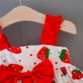thumbnail image 6 of Hiijoy Infant Girls Summer Sleeveless Dress Strawberry Print Cotton Dress & Hat, Sizes 6M-3T, 6 of 8