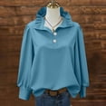 thumbnail image 1 of TaTaai 2026 Spring Summer Solid Color Button Top for Women Long Sleeve Round Neck Casual Blouse Soft Comfy Lightweight Daily Vacation Outfits Gift, 1 of 5