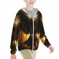 thumbnail image 2 of Cauagu Cool Black Eagle Print Sun Protection Jacket for Teen,Full-Zipper Long Sleeve Sun Shirts with Pockets UV Hoodie Shirts Outdoor Athletic Jacket-X-Large, 2 of 7