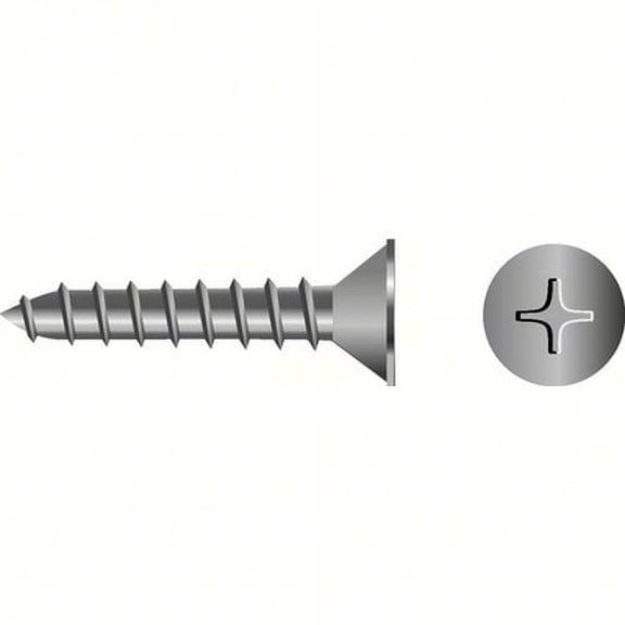SeaChoice 59533; #10 X 1-1/4 Phillips Head Flat Tapping Screw 6/ Bag Made by SeaChoice