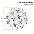thumbnail image 2 of Lsque Farm Roosters Pattern 4" Drink Coasters Set of 4, PVC Leather Absorbent Coasters, Table Coaster Set Decorative Coffee Cup Coasters Housewarming Gift -Octagon, 2 of 6