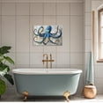 thumbnail image 3 of ZHONGYUTONG Abstract Octopus Canvas Wall Art Sea Animal Pictures Wall Decor Ocean Octopus Painting for Living Room Bathroom Decor Framed (12.00" x 18.00"), 3 of 5