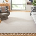 thumbnail image 2 of SAFAVIEH Dhurries Ksenija Solid Wool Area Rug, Beige, 8' x 10', 2 of 11