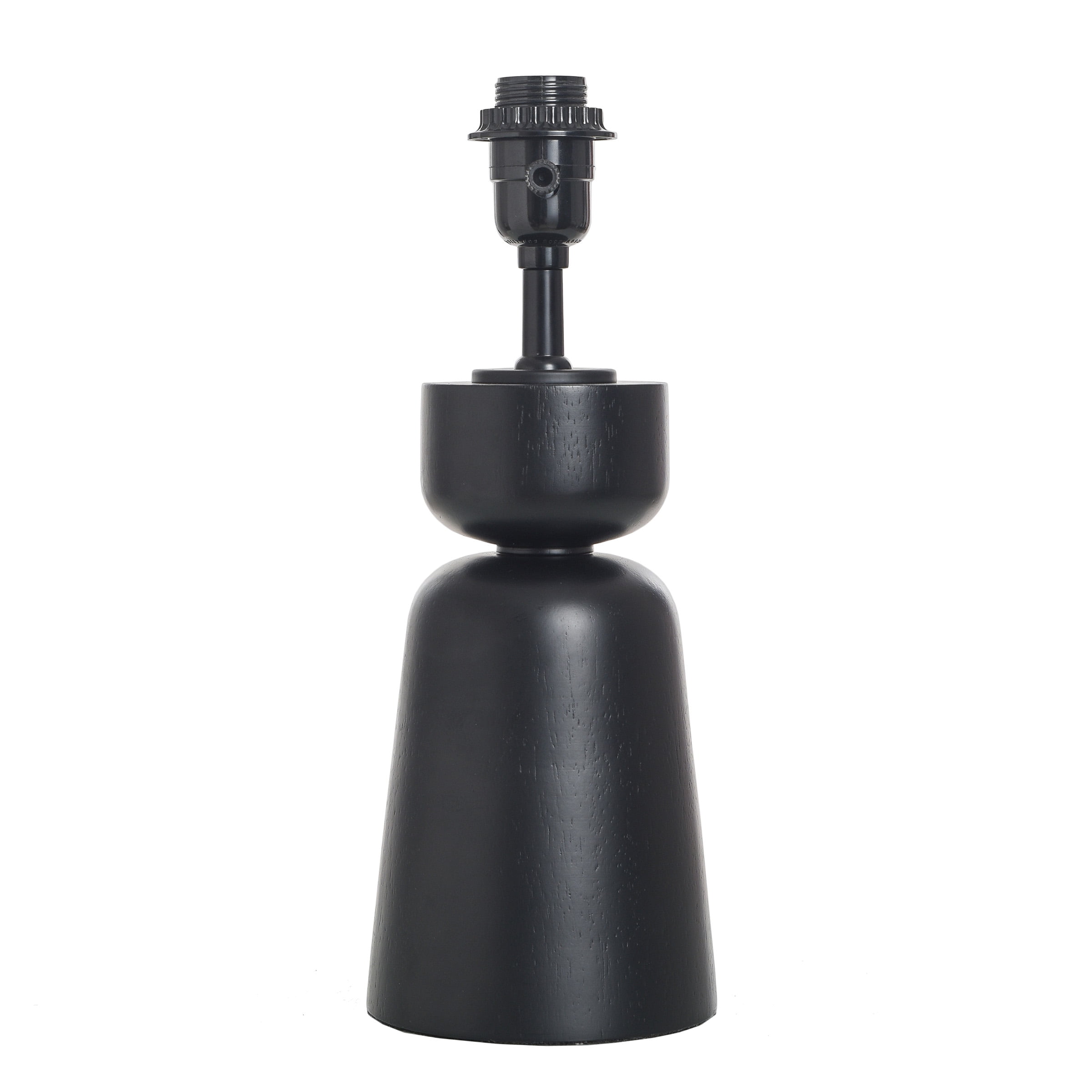 Better Homes & Gardens Wood Totem Table Lamp with White Linen Shade, 10"L x 10"W x 18"H