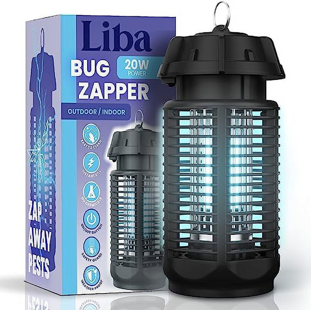 LiBa 4000V Electric Bug Zapper with LED Light, 20W Waterproof photo 6