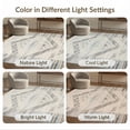 thumbnail image 7 of ODIKA 3'x5' Washable Throw Rug Beige Boho Abstract Southwestern Lattice Geometric Motif An Under for Entryway, Kitchen, Mudroom, Stain Resistant, Low Profile, Non-Slip, 7 of 7