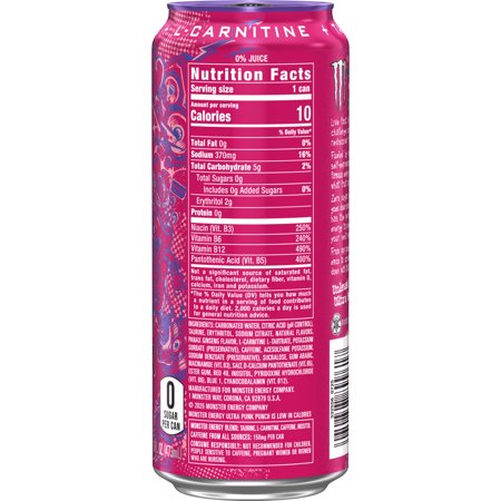 MONSTER ENERGY, ULTRA PUNK PUNCH, ENERGY DRINK, 16 FL OZ, CAN