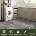 thumbnail image 7 of Haperlare 2x6 Vintage Printed Runner Rugs Washable Accent Rugs, Non Slip Stain-Resistant Oriental Floor Carpet Farmhouse Low Pile Rugs for Entryway Bedroom Playroom, Green Camel, 7 of 7