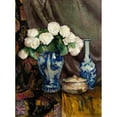 thumbnail image 2 of Stefan Filipkiewicz 14x18 Black Ornate Wood Framed Double Matted Museum Art Print Titled - White Roses (1919), 2 of 5