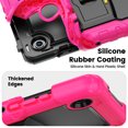 thumbnail image 6 of XYX for Samsung Galaxy Tab A9 Case 8.7 inch, 3in1 Heavy Duty Shockproof Tablet Cover with Stand, Shoulder Strap (2023, SM-X110/X115/X117), Rose, 6 of 7