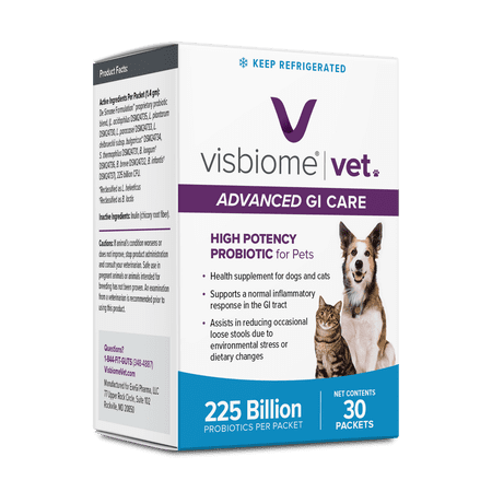 Visbiome® Vet Advanced GI Care High Potency Probiotic for Dogs & Cats – 225B CFU – 30 Packets
