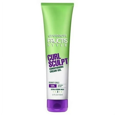 Garnier Fructis Style Curl Sculpt Conditioning Cream Gel, Curly Hair, 5.1 fl. oz.