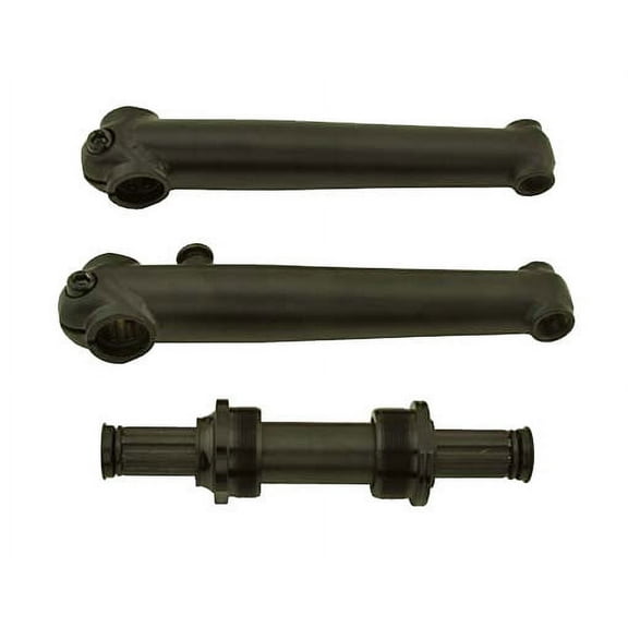 Alta Chromoly Black Bicycle Crank Set 175mm European Sealed Bottom Bracket 8 Splines