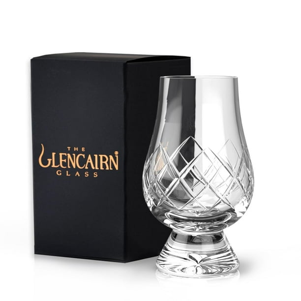 Vaso para whisky, cristal con plomo tallado GLENCAIRN, en caja de regalo
