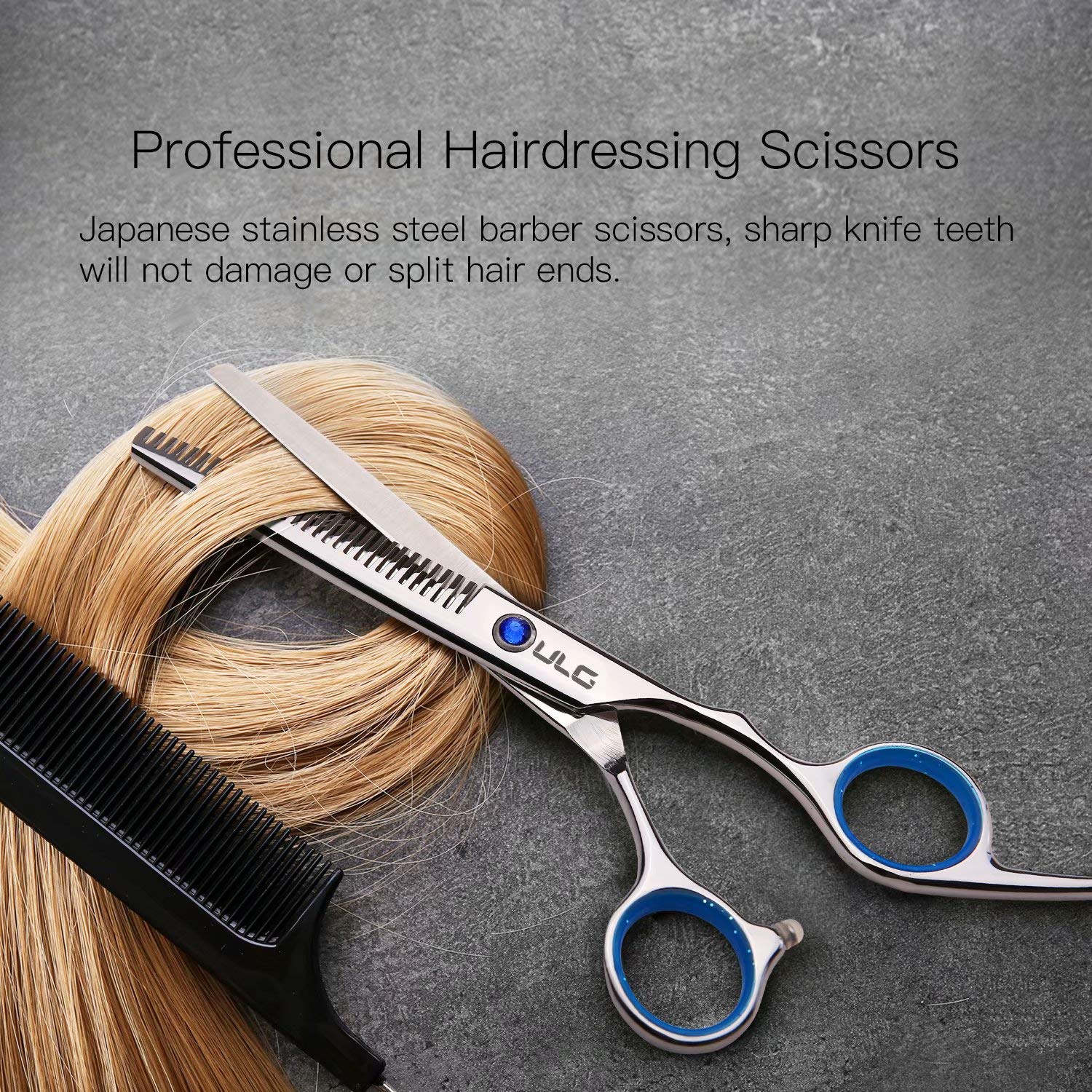 ULG Hair Thinning Scissors Cutting Teeth Shears Professional Barber