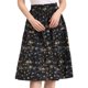 thumbnail image 1 of Falda midi Allegra K para Mujer Faldas con Gradas Casuales con cintura elástica Y Una Línea Negro Morado M, 1 of 6