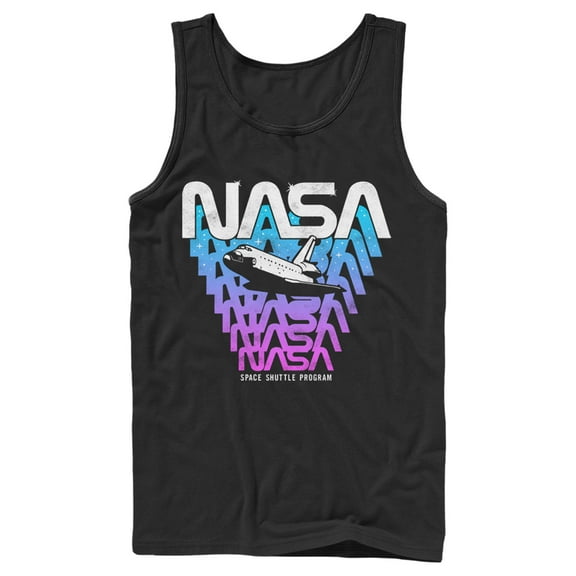 Men's NASA Logo Fade Away  Tank Top Black X Large
