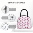 thumbnail image 4 of Fotbe Breast Cancer Awareness4 Pattern Lunch Bag, Insulated Lunch Box, Small Leakproof Cooler Food Lunch Containers Reusable High Capacity Lunch Tote Bags for Work, Travel, Outdoor, 4 of 6