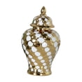 thumbnail image 4 of Almencla Ceramic Ginger Jar Floral Arrangement Display Weddings Decorative Ginger Jar White, 4 of 8