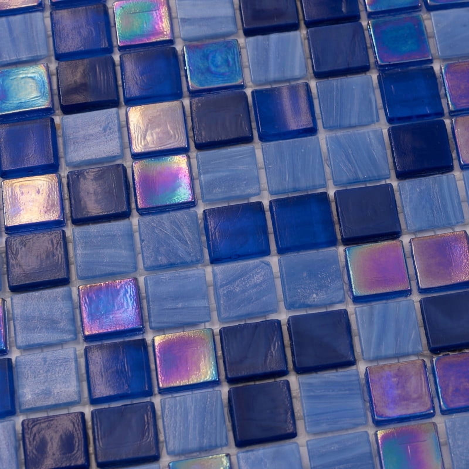 Apollo Tile Mingles 11.6 in. x 11.6 in. Glossy Blue Glass Mosaic Wall and Floor Tile (18.69 sq. ft./case) (20-pack)
