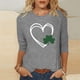 thumbnail image 1 of TaTaai Womens Saint Patricks Day Tshirt Celtic Knot Print Short Sleeve Relaxed Fit Round Neck Casual Top Lightweight Soft Cotton Gift, 1 of 7