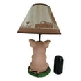 thumbnail image 5 of Rustic Farm Country Pink Babe Piglet Muddy Pig Desktop Table Lamp With Shade, 5 of 7