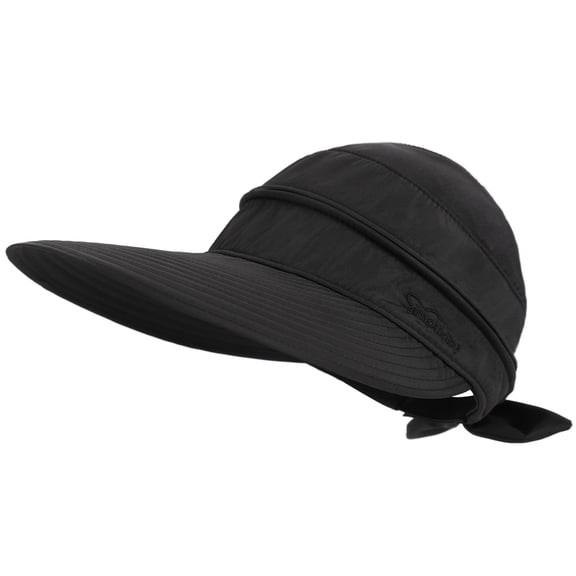 2 in 1 Sun Hats for Women, UPF 50 UV Protective Convertible Beach Visor Hat, Wide Brim Summer Sun Baseball Beach Cap, Adjustable Empty Top Caps, Blue