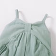thumbnail image 5 of Kucnuzki Infant Baby Girl Clothes 12 Months Summer Bodysuit 18 Months Sing Bowknot Knotting Solid Color Onesies Jumpsuit Sleeveless Bodysuit Green, 5 of 8