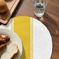 thumbnail image 4 of Round Placemats Yellow Stripe 15 inch Set of 2 Table Mats for Dining Table Modern Art Vertical Stripe Heat Resistant Non-Slip Kitchen & Home Decorative Place Mat Set, 4 of 8