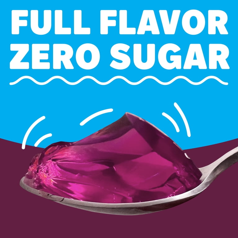 Jell-O Black Cherry Gelatin Dessert Mix, 0.3 oz Low Calorie