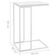 thumbnail image 3 of vidaXL Side Table White 15.7"x11.8"x23.2" Engineered Wood, 3 of 6