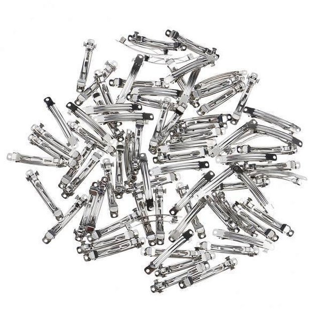 8x50 Piezas En Blanco Pasador Francés Pasador De Pelo Accesorios Para Manualidades DIY 7x58mm SM SunniMix pasador de pelo