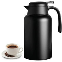 WhiteRhino 68oz Thermal Coffee Carafe,Stainless Steel Coffee Carafe for Keeping Hot,Black Vacuum Insulated Thermos