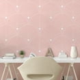 thumbnail image 2 of Ambesonne Art Deco Peel & Stick Wallpaper for Home, Soft Blushy Classic Scales, 13"x36", Blush and White, 2 of 5